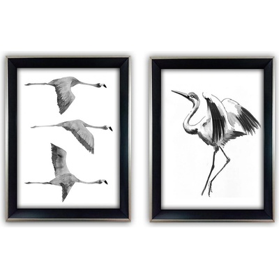 Wallity Картини в комплект 2 бр. 35x45 cm Crane - Wallity (977ALP2112)