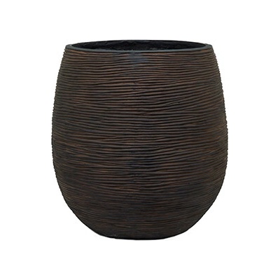 Capi Nature Pot rib ball I brown 25x28 cm