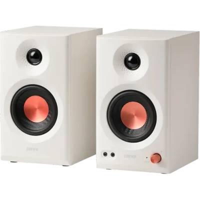 MR3 Active Studio Monitors, BT V5.4, RCA, AUX, 1-inch Tweeters, 3.5-inch Drivers, 36W (RMS), Tone Control Dials, White (MR3-WH)