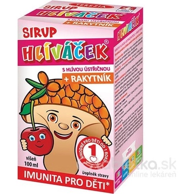 Terezia HLIVIAČIK S HLIVOU USTRICOVITOU + RAKYTNÍK sirup s príchuťou višne 100 ml