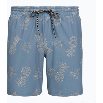 Hurley Мъжки плажни шорти Hurley Pineapple Volley Swim Short Blue/Brown