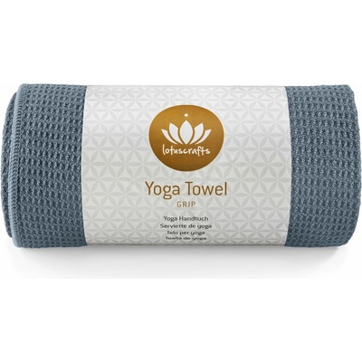 Lotuscrafts Yoga Towel GRIP uterák na jogu 183 x 61 cm Sivomodrá (cornflower)