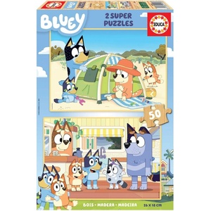 Educa Пъзел за деца, Educa, Bluey, 2 x 50 части