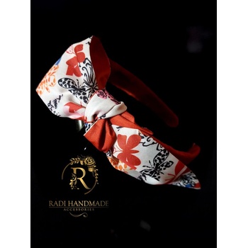 Radi handmade Диадема с панделка и възел с пеперуди (857)