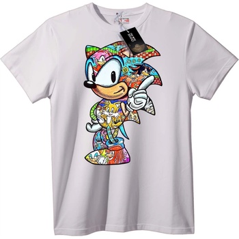 NOONEBRAND Тениска Mickey Mouse колаж - XS, White