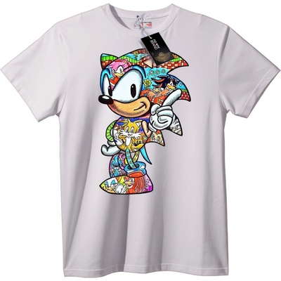 NOONEBRAND Тениска Mickey Mouse колаж - XS, White