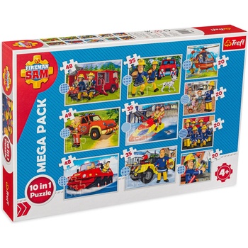 Trefl Пъзел Trefl 10 в 1 - Пожарникарят Сам (90382)