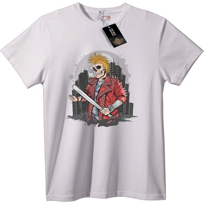 NOONEBRAND Тениска с Черепи и Рок - L, White