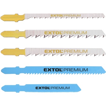 Extol Premium plátky do přímočaré pily-mix sada 5ks úchyt Bosch 8805100