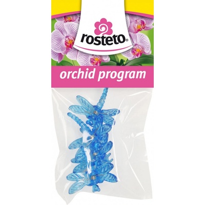 Plastové klipsy pro orchidej, Rosteto VÁŽKA, modré, 4 ks