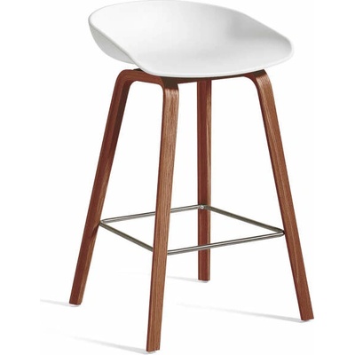 HAY AAS 32 Low lacquered walnut veneer + white