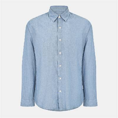 Риза Peter Werth Men's Harlan Long Sleeve Plain Shirt - Indigo