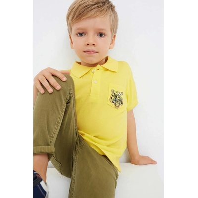 MAYORAL Детска памучна тениска с яка Mayoral в жълто с принт (3154.5E.MINI)
