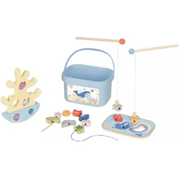 Tooky Toy Tooky Toy: 3 в 1 кутия с игри за сръчност (TJ758)