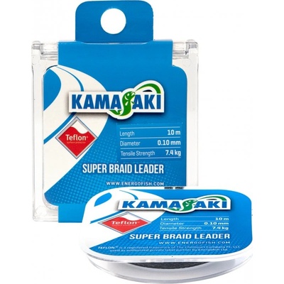 Kamasaki šňůra Super Braid Leader 10m 0,12mm 9,6kg