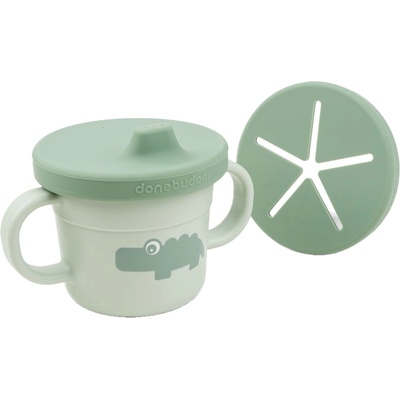 Done by Deer Чаша против разливане с капаче Done by Deer - Croco, green, 215 ml (1936683)