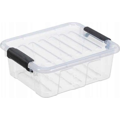 Plast team Úložný box HOME BOX 1,5 l s vekom s klipmi priehľadná