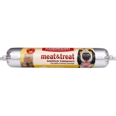 Meat & trEAT Fleischeslust Single Shot salám pro výcvik Sýrová klobása 3 x 80 g