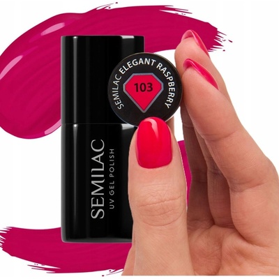 Semilac UV Hybrid Tropical Drinks gelový lak na nehty odstín 103 Elegant Raspberry 7 ml
