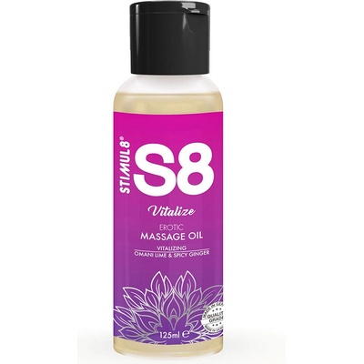 Stimul8 Масажно олио stimul8 - s8 vitalize lime massage oil 125 ml