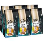 Sheba Fresh & Fine консерви за котки, пилешко, пуйка и сьомга 6 x (6x50 g)