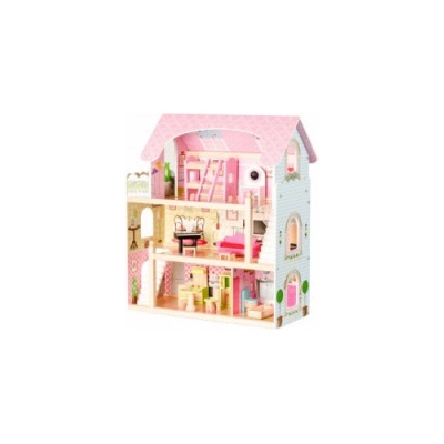 Eco Toys Drevený domček pre bábiky rozprávková rezidencia 71 cm