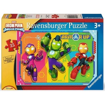 Ravensburger Детски пъзел Ravensburger от 35 части - Железния Човек и невероятните му приятели (12004191)