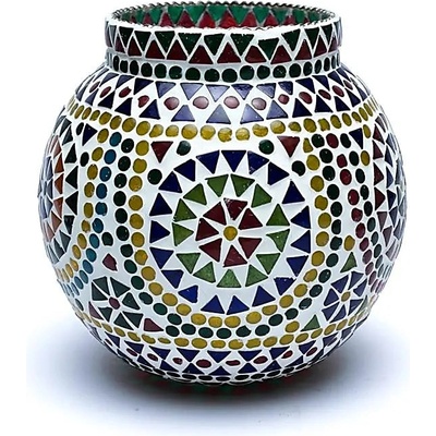 - Svietnik Mozaika - Farebný, 18 cm