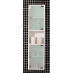 InterCeramic Pvc Колона за баня icp 604685 - бяла стенна колона с 2 стъклени врати и рафтове (icp 604685)