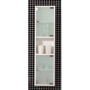 InterCeramic Pvc Колона за баня icp 604685 - бяла стенна колона с 2 стъклени врати и рафтове (icp 604685)