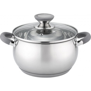 Voltz Тенджера Oliver Voltz OV51210N18, 18см, 2.5 л, Индукция, Силиконови дръжки, Инокс/сив (5V1210N18G) - topmall