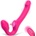 SuperLove Dual Vibration Strapless Strap-On with Remote Pink