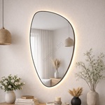 Baltica Design Baltica Design-LED Огледало с подсветка STONE FLUID 15W/230V 2700K 92x55 cm IP65 черно (DB0039)
