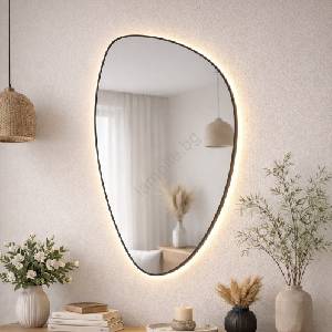 Baltica Design Baltica Design-LED Огледало с подсветка STONE FLUID 15W/230V 2700K 92x55 cm IP65 черно (DB0039)