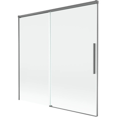 Mexen Rox параван за вана, двукрилен плъзгащ се 160 x 150 cm, прозрачен, gun metal - 8C9-160-001-95-00 (8C9-160-001-95-00)