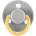 Lorelli Силиконова залъгалка с капаче Lorelli - Circle, 0 м+, Grey (10220750003)