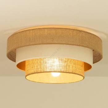 BELIS Плафон WENTA 1xE27/60W/230V, Ø 50 см, юта/бежов (BE1092)