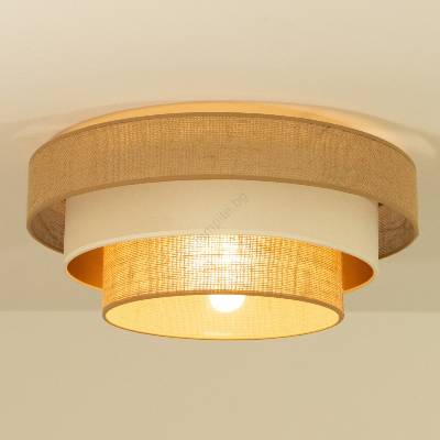 BELIS Плафон WENTA 1xE27/60W/230V, Ø 50 см, юта/бежов (BE1092)