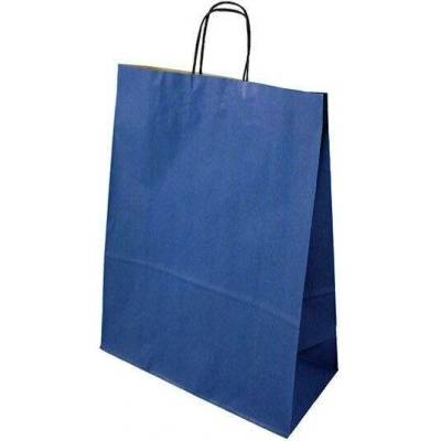 Papírová taška modrá ExtraTWIST 320x120x410 mm s krouceným uchem