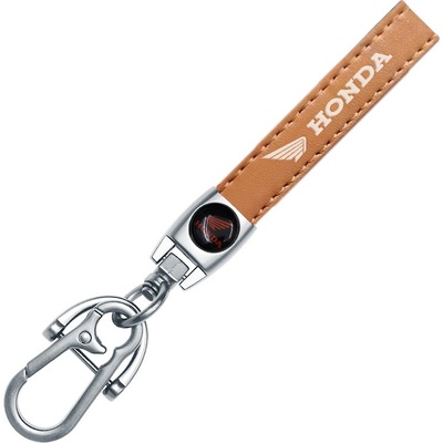 Prívesok na kľúče HONDA MOTO hnedá koža
