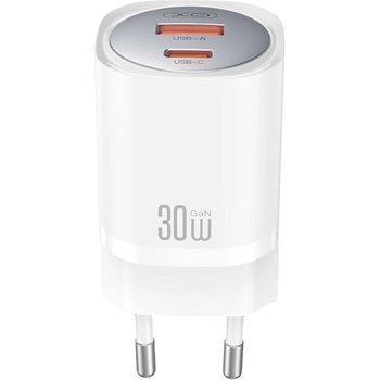 XO Зарядно за телефон CE21, стенно, PD 33W, 1 x USB-C + 1 x USB бяло - XO