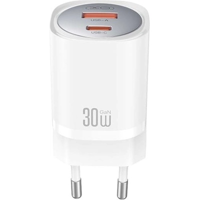 XO Зарядно за телефон CE21, стенно, PD 33W, 1 x USB-C + 1 x USB бяло - XO