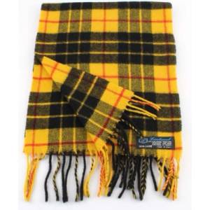  Вълнен шал Pulcra Tartan, 30х168 см, Жълто-черен