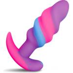 Creature Cocks Unicorn Swirl Silicone Butt Plug Small