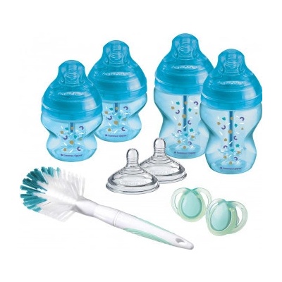Tommee Tippee set dojčenských fliaš advanced Anti Colic zmiešané veľkosti 9ks modrá