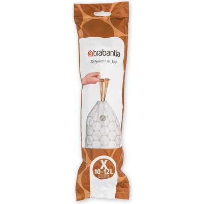 Торба за кош Brabantia PerfectFit NewIcon/Bo размер X, 10-12L, 20 броя, ролка (650535)