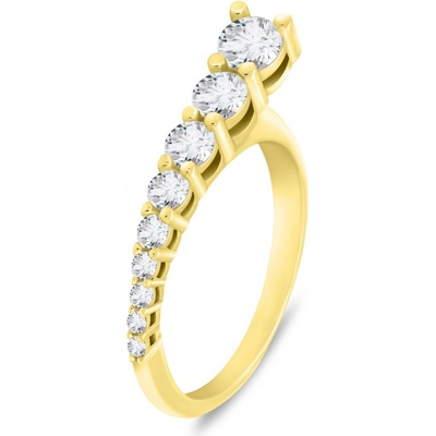 Brilio Silver pozlacený prsten se zirkony RI119Y