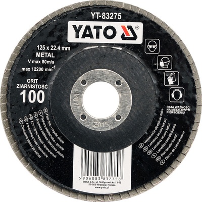 Yato Kotouč lamelový brusný 125 x 22,4 mm P80 YT-83274