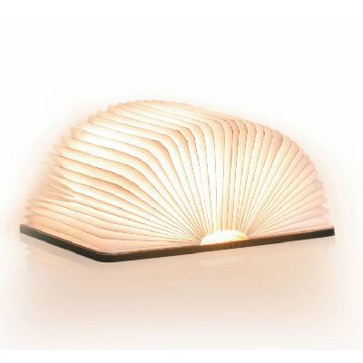 GINGKO Смарт лампа Book с корици от кленово дърво - размер M (Gingko-GK12W3)