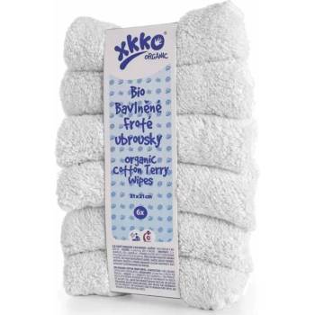 XKKO Комплект хавлиени кърпи от памук Xkko - White, 21 х 21 cm, 6 броя (8594161576686)